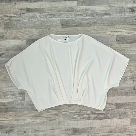 Trina Turk NWT Coraline White Oversize Top $178 RV O9 - Picture 1 of 4